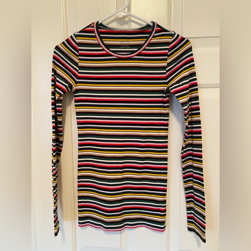 J. Crew Striped Long Sleeve Top